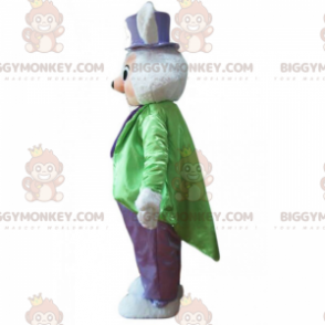 Disfraz de mascota de ratón BIGGYMONKEY™ con traje de mago verde y morado - Mascota del ratón - BiggyMonkey.com