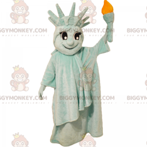 Disfraz de mascota de BIGGYMONKEY™ Estado de la libertad -