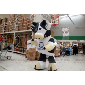 Gigantische zwart-witte koe BIGGYMONKEY™ mascottekostuum -