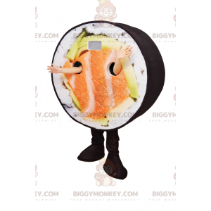 BIGGYMONKEY™ laks sushi maskot kostume - Biggymonkey.com