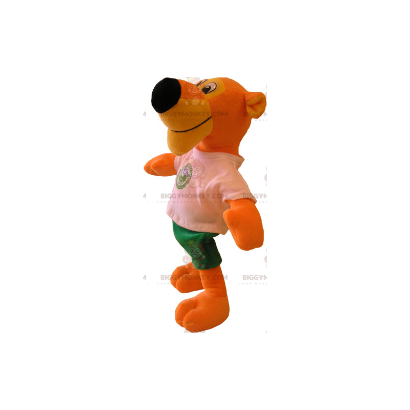 Kostým maskota Orange Tiger BIGGYMONKEY™ s tričkem a šortkami – Kostým maskota Orange Tiger BIGGYMONKEY™ s tričkem a šortkami –