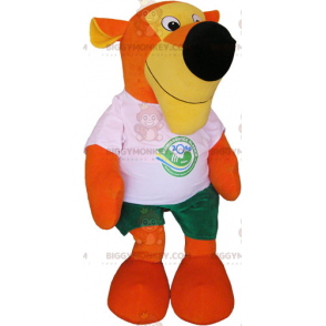 Orange Tiger BIGGYMONKEY™ Mascot Costume with Tee Shirt and