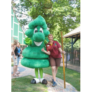 BIGGYMONKEY™ Giant Green Snowman Tree Mascot Costume -