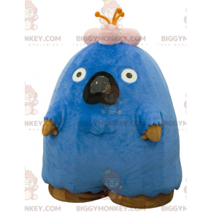 BIGGYMONKEY™ Mascot Costume Big Blue and Pink Monster Flank Man