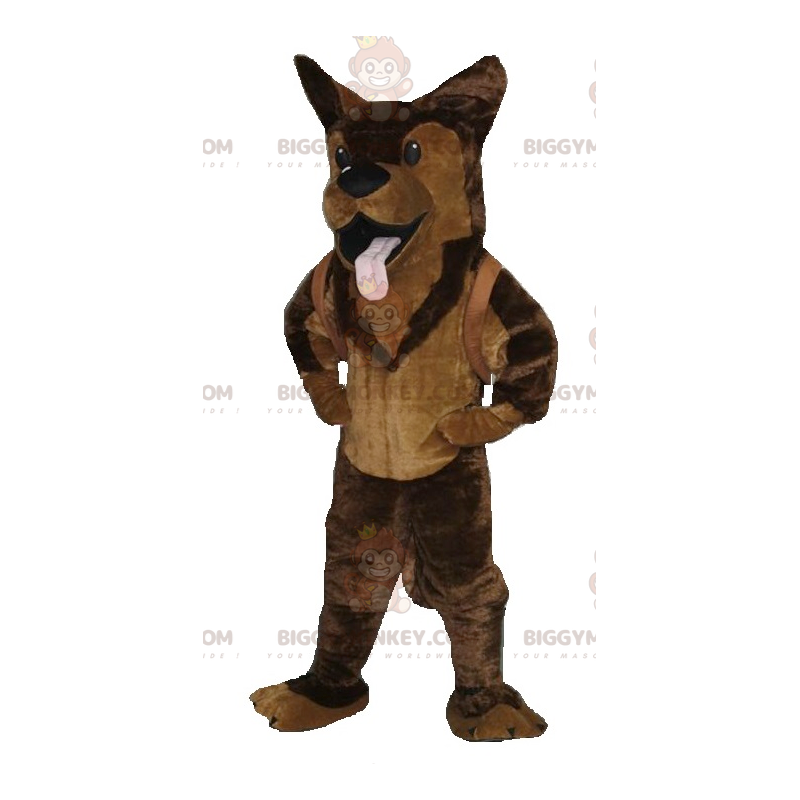 Kostým maskota německého ovčáka BIGGYMONKEY™ hnědého psa –
