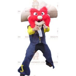 Kostým maskota s knírkem šerifa BIGGYMONKEY™ s kloboukem a