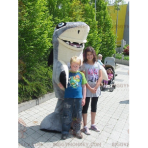 Great and Great Giant Gray and White Shark BIGGYMONKEY™ Mascot