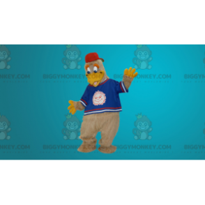 Riesige graue Henne BIGGYMONKEY™ Maskottchenkostüm, gekleidet