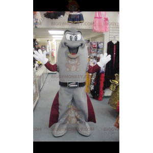 Very Proud Gray and Red Rocket BIGGYMONKEY™ Mascot Costume -