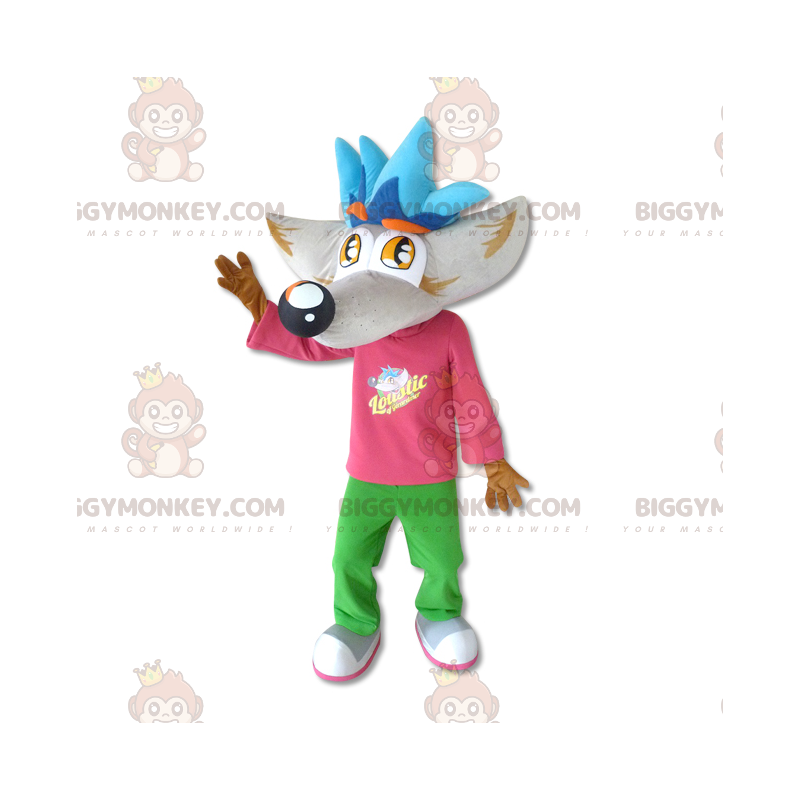 Giant Wolf Big Head BIGGYMONKEY™ maskotkostume - Biggymonkey.com Giant Wolf Big Head BIGGYMONKEY™ maskotkostume - Biggymonkey.com