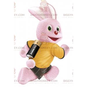 BIGGYMONKEY™ costume mascotte del famoso coniglio rosa del