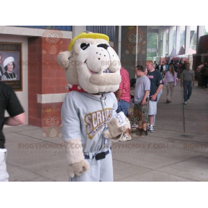 Disfraz de mascota BIGGYMONKEY™ Perro Bulldog bronceado en ropa