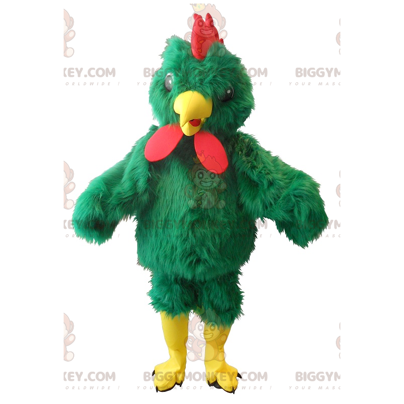 Costume de mascotte BIGGYMONKEY™ de coq vert géant - Costume de mascotte BIGGYMONKEY™ de coq vert géant -