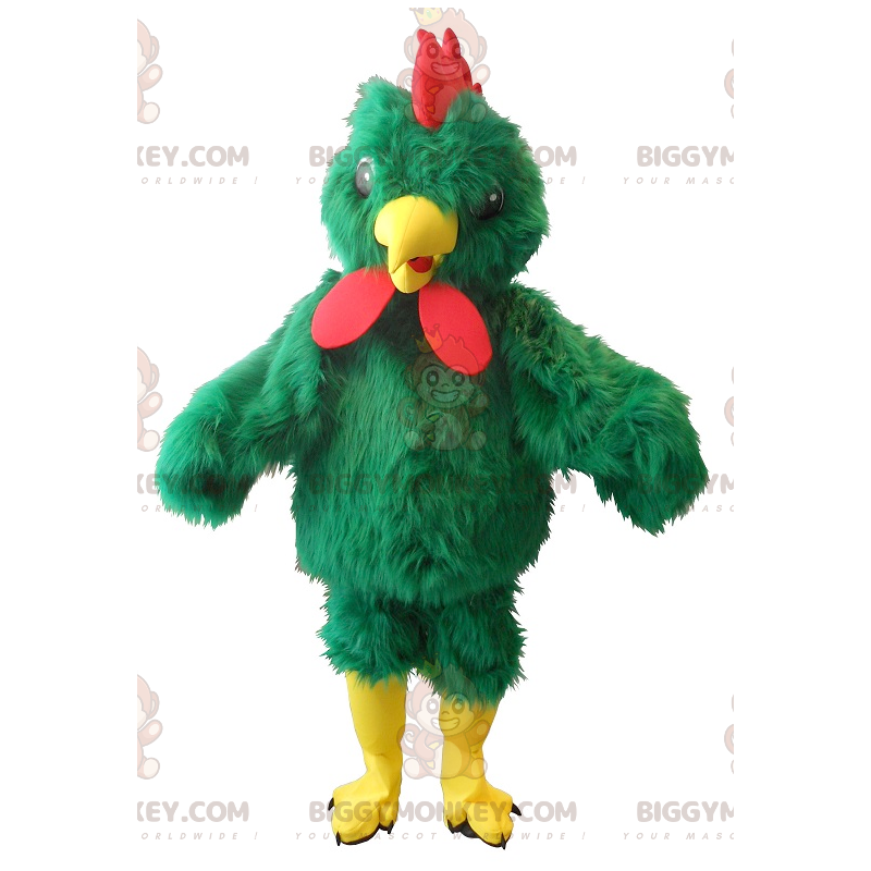 Kostým maskota obřího zeleného kohouta BIGGYMONKEY™ –