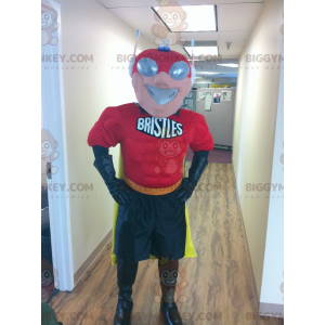 BIGGYMONKEY™ Superhero Mascot Costume with Futuristic Mask -