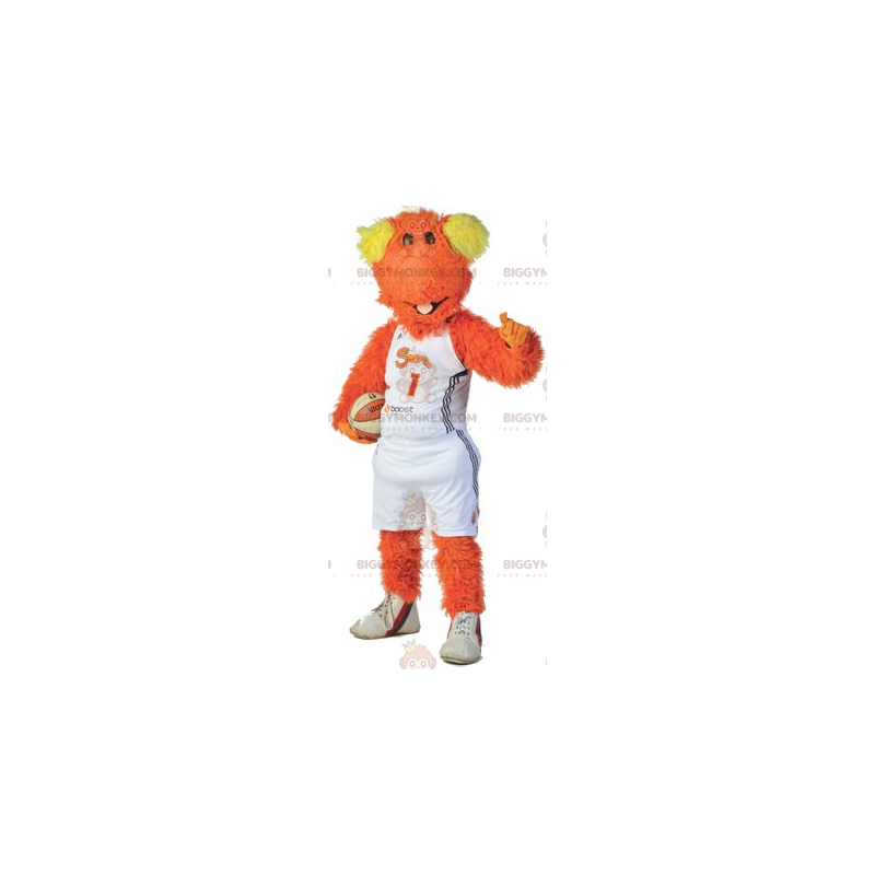 Orange og gul snemandshund BIGGYMONKEY™ maskotkostume - Orange og gul snemandshund BIGGYMONKEY™ maskotkostume -