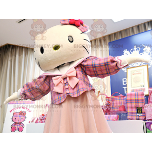 Traje de mascote BIGGYMONKEY™ da famosa gata Hello Kitty