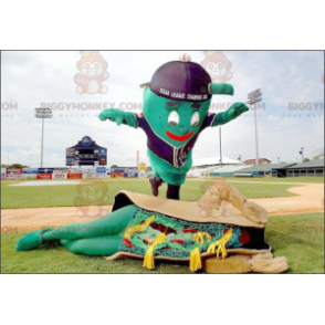 2 BIGGYMONKEY™s mascot a giant green man and a taco sandwich -