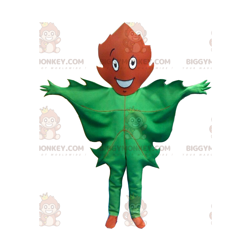Kæmpegrønt og brunt blad BIGGYMONKEY™ maskotkostume - Kæmpegrønt og brunt blad BIGGYMONKEY™ maskotkostume -