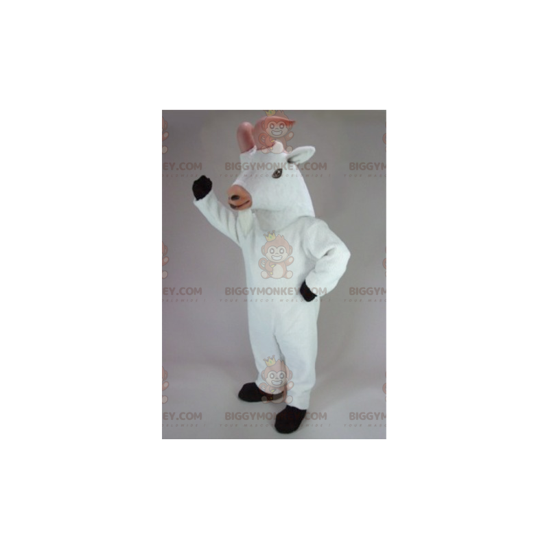 White Cabri Goat BIGGYMONKEY™ Mascot Costume - Biggymonkey.com