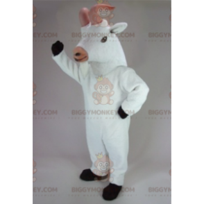 White Cabri Goat BIGGYMONKEY™ Mascot Costume - Biggymonkey.com
