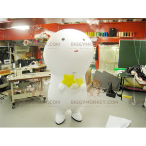Kostým maskota obří žárovky White Fat Man BIGGYMONKEY™ –