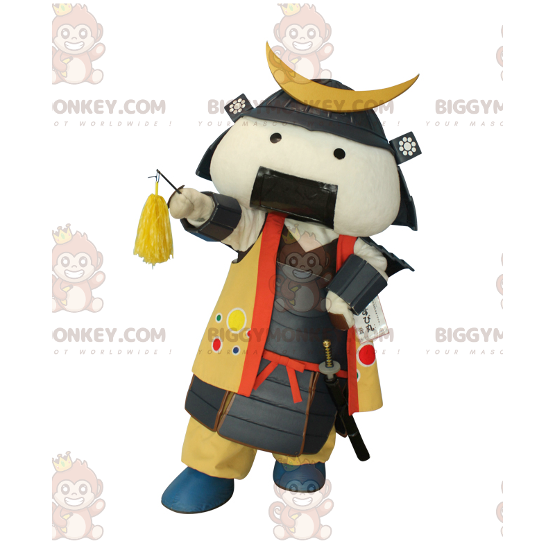 Costume de mascotte BIGGYMONKEY™ de samouraï en tenue Costume de mascotte BIGGYMONKEY™ de samouraï en tenue