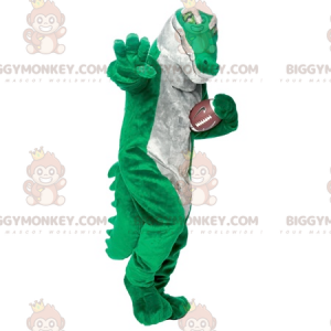 Meget realistisk grøn og grå krokodille BIGGYMONKEY™