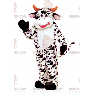 Black Spotted White Cow BIGGYMONKEY™ maskottiasu - Lehmän maskotit - BIGGYMONKEY_02278 - BiggyMonkey.com
