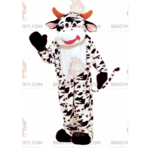 BIGGYMONKEY™ mascottekostuum met zwarte stippen en witte koe -