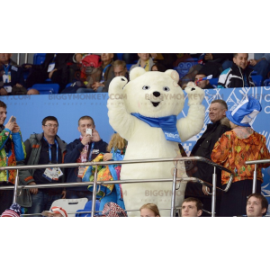 Fantasia Urso Polar Urso Branco BIGGYMONKEY™ com Lenço –