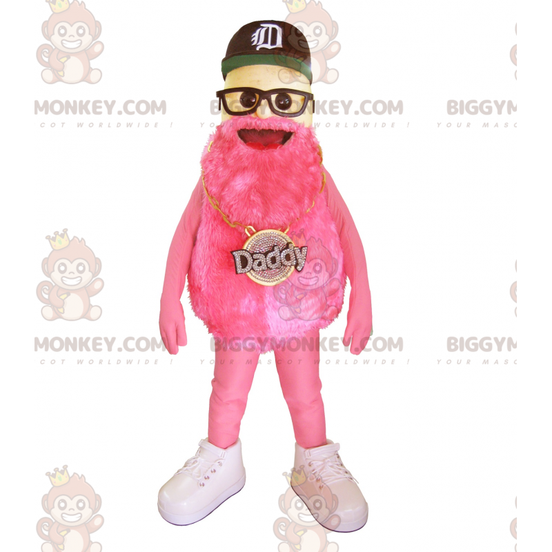 Fato de mascote de homem barbudo BIGGYMONKEY™ da famosa marca Fato de mascote de homem barbudo BIGGYMONKEY™ da famosa marca