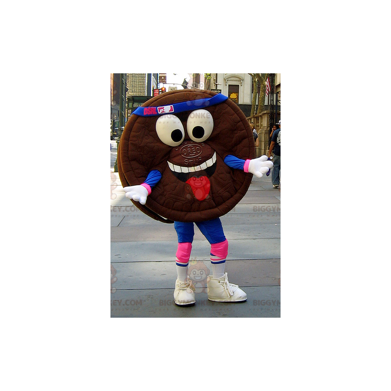 Oreo ronde chocoladetaart BIGGYMONKEY™ mascottekostuum - Oreo ronde chocoladetaart BIGGYMONKEY™ mascottekostuum -