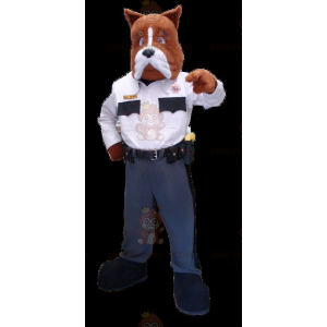 Costume de mascotte BIGGYMONKEY™ de chien marron et blanc en