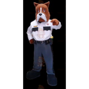 BIGGYMONKEY™ Maskottchenkostüm mit braunem und weißem Hund in
