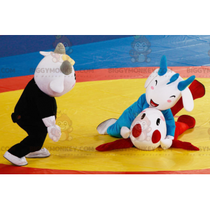 3 mascote de cabras com chifres do BIGGYMONKEY™s –