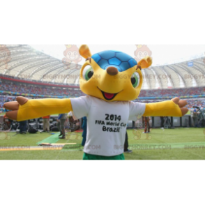 Στολή μασκότ Fuleco Famous World Cup 2014 Armadillo BIGGYMONKEY™ - Μασκότ διάσημων χαρακτήρων - BiggyMonkey.com