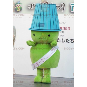 Costume de mascotte BIGGYMONKEY™ de gros bonhomme vert avec un