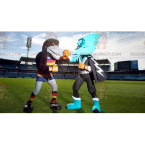 BIGGYMONKEY's mascotte een zwarte raaf en een geheel blauwe