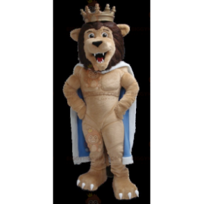 König der Löwen BIGGYMONKEY™ Maskottchen-Kostüm mit Umhang und