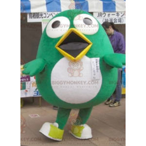 BIGGYMONKEY™ stort sjovt maskotkostume til grøn og hvid fugl -