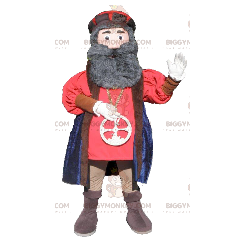 Kostým maskota středověkého vousatého muže BIGGYMONKEY™ –