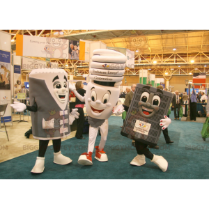 3 BIGGYMONKEY™s light bulb and appliance mascot -