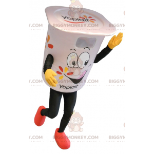 Obří bílý hrnec na jogurt BIGGYMONKEY™ kostým maskota