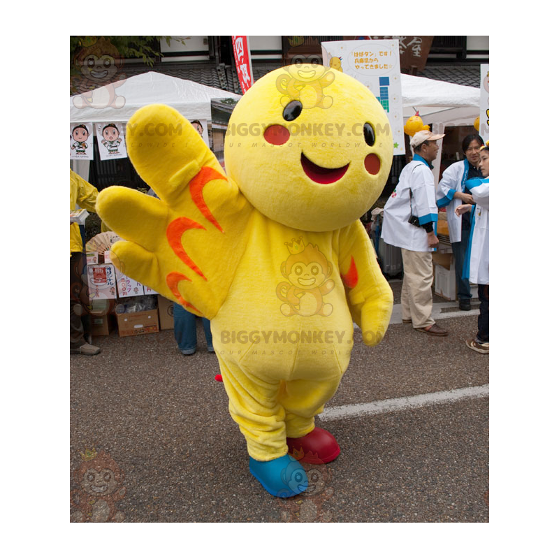 Costume da pupazzo di neve giallo uccello gigante BIGGYMONKEY™ Costume da pupazzo di neve giallo uccello gigante BIGGYMONKEY™