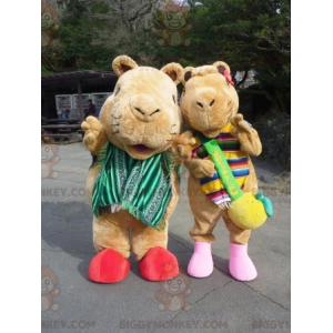 Duo de mascottes BIGGYMONKEY™ de cochons d'Inde de marmottes