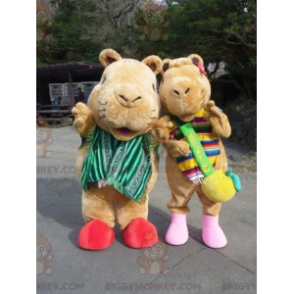 2 Mascota de conejillo de indias marmota marrón de BIGGYMONKEY™ - Mascotas de cerdo - BIGGYMONKEY_02356 - BiggyMonkey.com