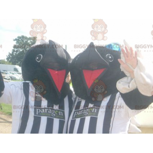 2 BIGGYMONKEY™s Black Bear Mole Mascot In Sportswear -