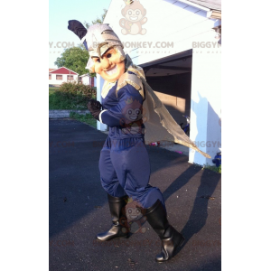 Ritter-Superheld BIGGYMONKEY™ Maskottchen-Kostüm mit Helm -