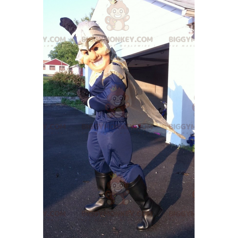 Στολή μασκότ BIGGYMONKEY™ Superhero Ιππότη με κράνος - Ανθρώπινες Μασκότ - BIGGYMONKEY_02372 - BiggyMonkey.com